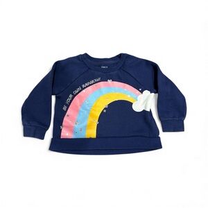 Carter's Nav Sweatshirt with Rainbow Design